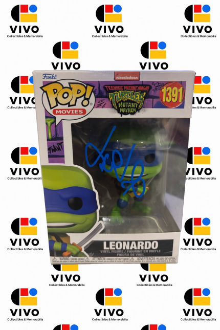 JASON BIGGS Signed "Teenage Mutant Ninja Turtles" 'Leonardo' Funko Pop #1391