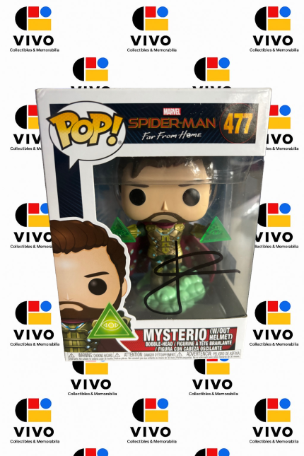 JAKE GYLLENHAAL Hand Signed “MYSTERIO” Marvel Spider-Man Funko Pop! #477