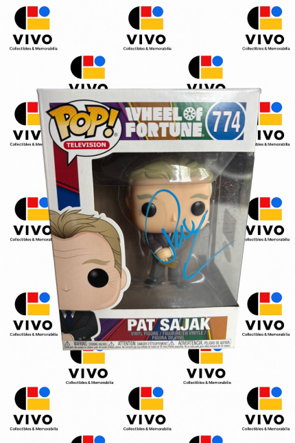 PAT SAJAK Hand Signed "Wheel of Fortune" Television  Funko Pop! #774