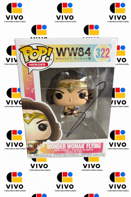 GAL GADOT Hand Signed "Wonder Woman Flying" Heroes DC Movies Funko Pop! #322