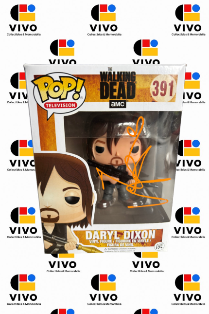 NORMAN REEDUS Hand Signed “Daryl Dixon” Walking Dead TV Funko Pop! #391